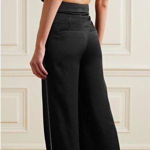 Veronica Beard Millicent crystal embellished satin crepe trousers